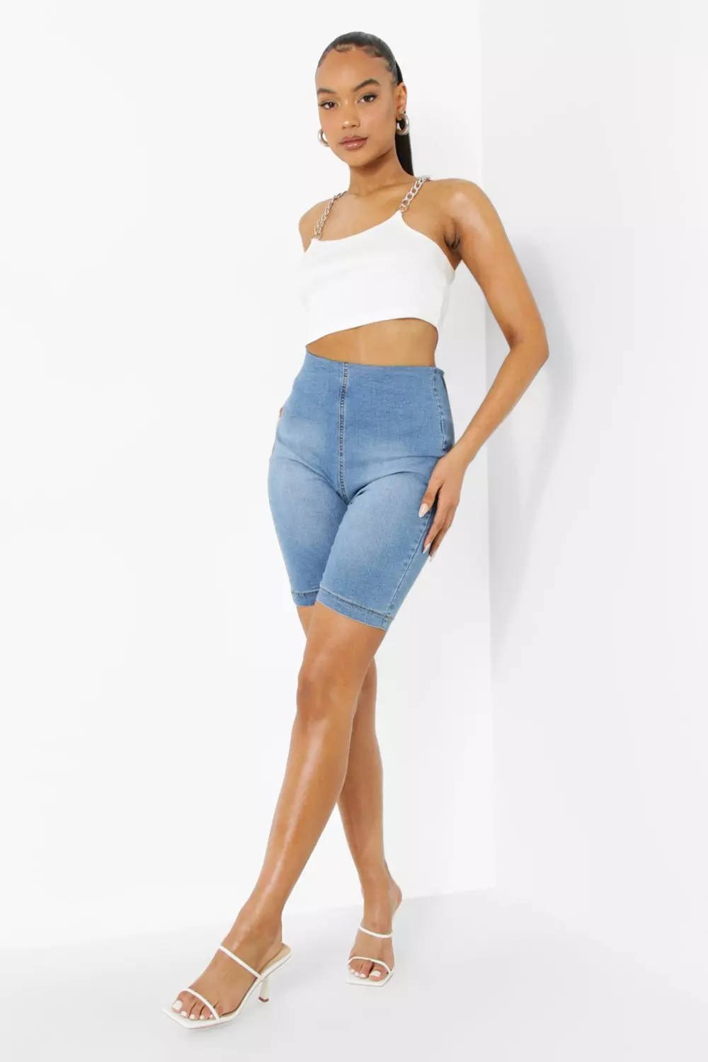 High rise best sale pull on shorts